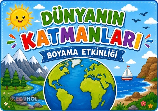 Dünya'nın Katmanları Boyama Sayfaları✔️