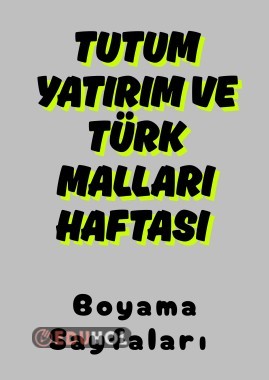 Yerli Malı Haftası Boyama Sayfaları