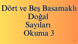Dört ve Beş Basamaklı Doğal Sayıların Okunuşu Soru Kartları 5 soru PDF ✨