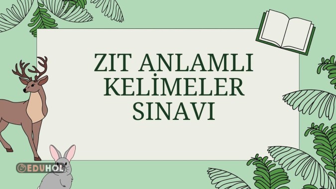 Zıt Anlamlı Kelimeler Sınavı