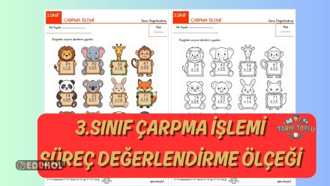 3.SINIF ÇARPMA İŞLEMİ SÜREÇ DEĞERLENDİRME ÖLÇEĞİ VE KONTROL LİSTESİ