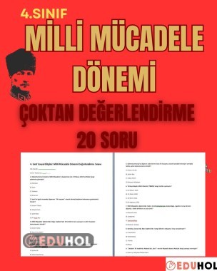 4.SINIF MİLLİ MÜCADELE DÖNEMİ ÇOKTAN SEÇMELİ DEĞERLENDİRME