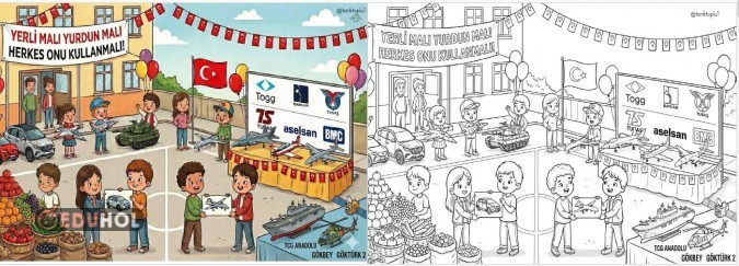 YERLİ MALI HAFTASI BOYAMA RESMİ