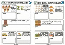 3.SINIF ÇARPMA İŞLEMİ PROBLEMLERİ ÇALIŞMA KAĞIDI
