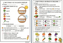 MEVSİMİNE UYGUN BESLENİYORUZ ÇALIŞMA YAPRAĞI