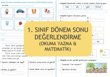 1. Sınıf Dönem Sonu Değerlendirme