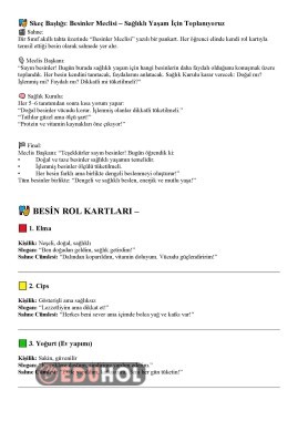 Besinler Meclisi – Sağlıklı Yaşam İçin Toplanıyoruz