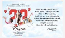 23 Nisan Ulusal Egemenlik ve Çocuk Bayramı Tebrik Kartı