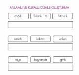 Anlamlı ve kurallı cümle kurma etkinliği