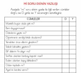 Mi soru eki ile ilgili doğru-yanlış etkinliği