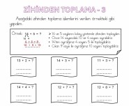 Zihinden Toplama İşlemi - 3