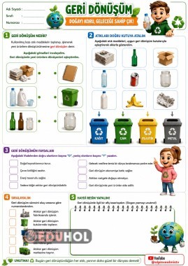 3. Sınıf HAYAT BİLGİSİ GERİ DÖNÜŞÜM