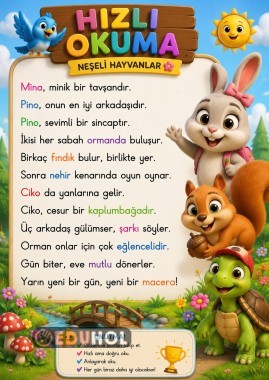 Hızlı okuma metni 1. Sınıf