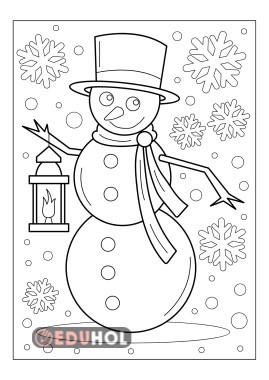 Kış Temalı Boyama Sayfaları