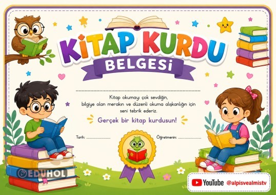 KİTAP KURDU BELGESİ