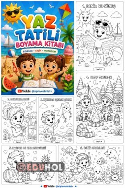 ☀️📚 YAZ TATİLİ BOYAMA KİTABI
