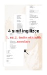 4. sınıf İngilizce 1. ve 2. ünite etkinlikleri