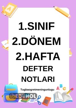 2. HAFTA DEFTER NOTLARI