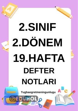 2Dönem 19.hafta defter notları