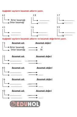 basamak adı ve değeri