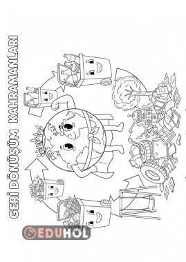 geri dönüşüm boyama