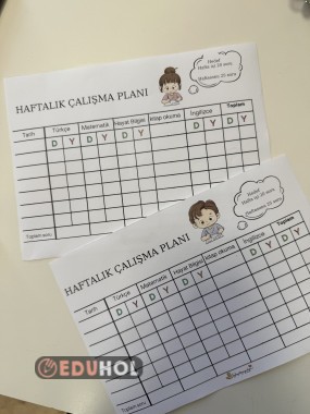 Haftalık takip cizelgesi