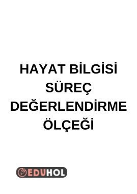 hayat bilgisi süreç değerlendirme