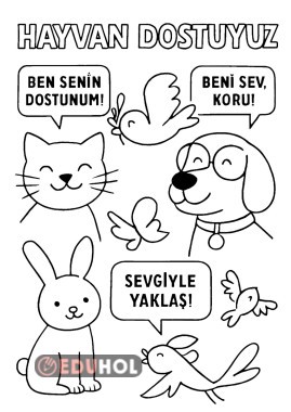 Hayvan dostuyuz boyama