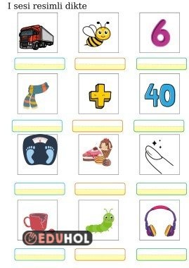 ı sesi resimli dikte