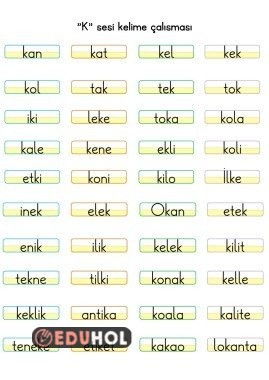 k sesi resimli dikte