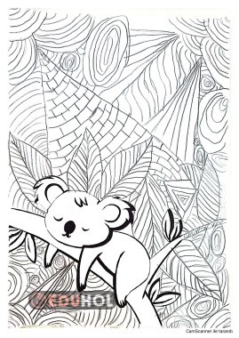 Koala çizgisel kolaj