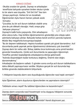 okuduğunu anlama (acil durumlar )