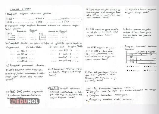 Temmuz ayı 1. Hafta etkinliği