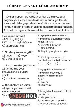 türkçe genel değerlendirme 2