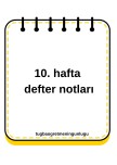 10. hafta defter notları
