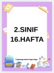 16. hafta etkinlikleri