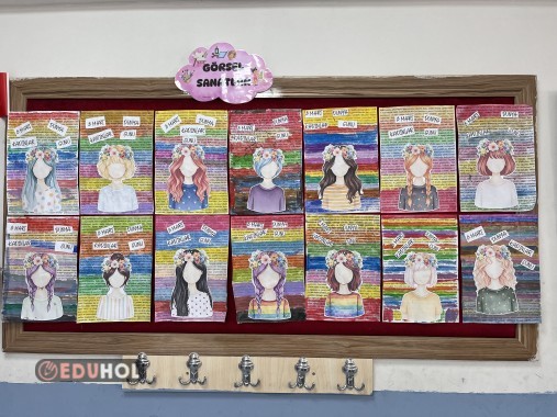 8 Mart Dünya Kadınlar Günü Sulu Boya Çalışması