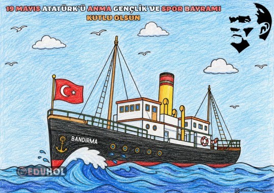 Bandırma Vapuru Boyama Görseli