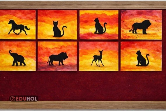 Gün Batımında Hayvan Siluetleri