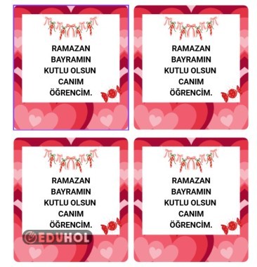 RAMAZAN BAYRAMI TEBRİK KARTI