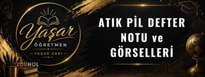 Atık Pil Defter Notu ve Görselleri