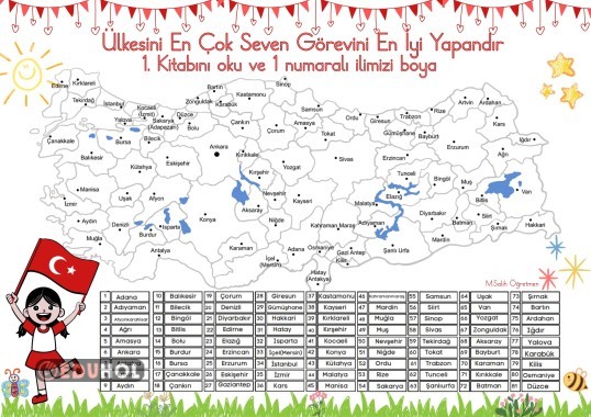 HARİTALI OKUMA TAKİP OKU BOYA