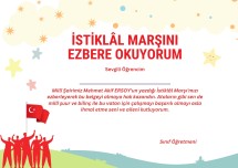 istiklâl marşını ezbere okuyorum