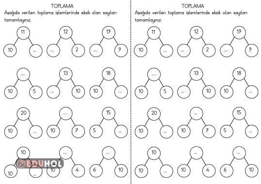 10 ile toplama  -  2li