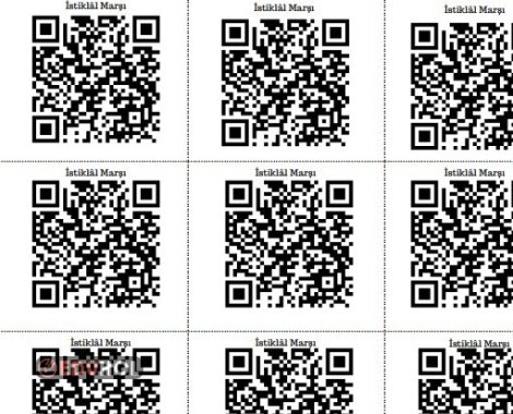 Müzik Dersi İstiklal Marşı -QR Code Deftere