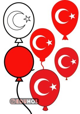 Milli Bayramlar Cam-Pano Süsü Bayrak Kalıp