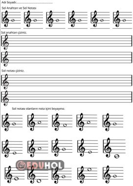Müzik Dersi -Sol Anahtarı- Sol Notası