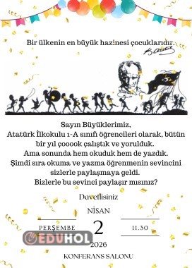 Okuma Bayramı Davetiyesi Örneği