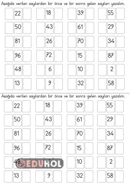 Sayılar- Eksik Sayı Bulma