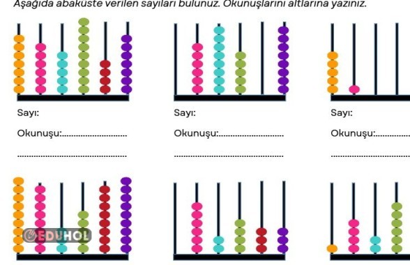 Sayılar-Abaküste Gösterim